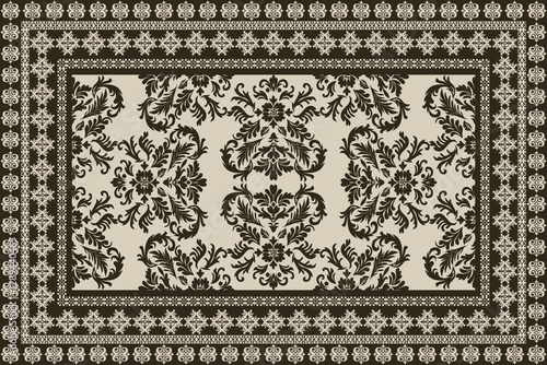 Vintage Arabic pattern.Persian colored carpet.Rich ornament for fabric design,handmade,interior decoration,textiles.Abstract design of persian carpet with geometric ornament.Moroccan style background.