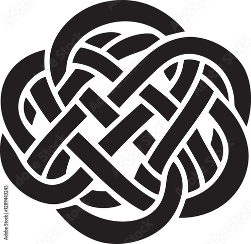 Woven Knots of Freedom The American Flag Adorned with Celtic Patterns