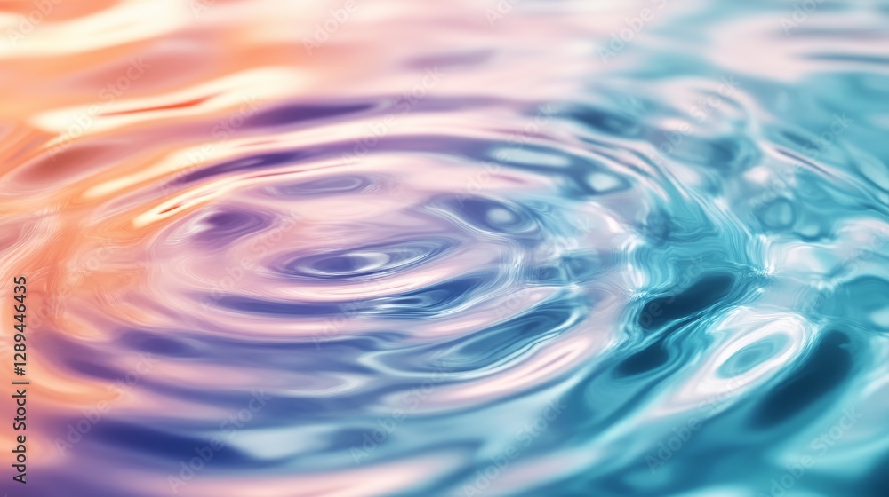 Close up view of rippling water surface with color gradients Close up view of rippling water surface with color gradients