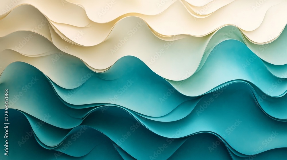 Fototapeta premium Abstract Wave Inspired Image Showing Shades of Light and Dark