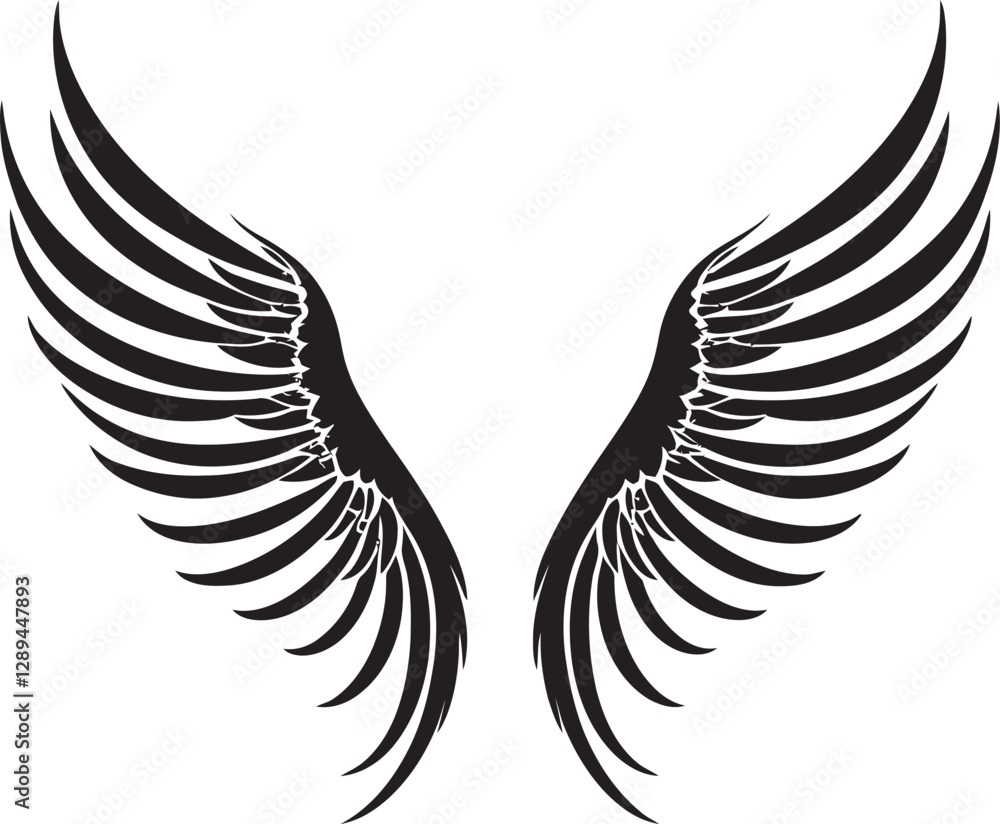 Fototapeta premium The Guardian Embrace Finding Solace on Angel Wings