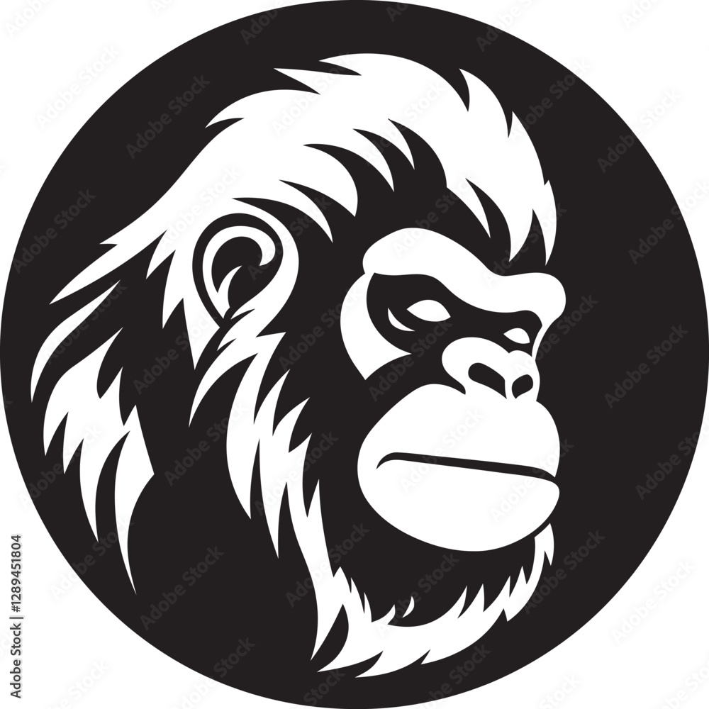 Fototapeta premium From Concept to Creation The Journey of an Ape Logo Design