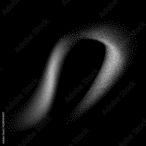 Salt powder splash. Explosion of salt, sugar, flour or snow isolated on black background. White grain wave. Vector illustration.