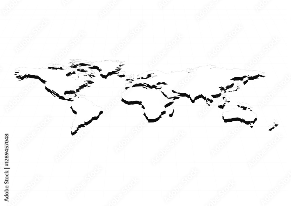 mapa, geografia, kontynenty