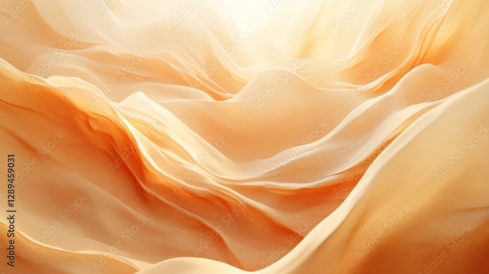 Obraz premium Flowing and graceful fabric texture is delicately presented with light