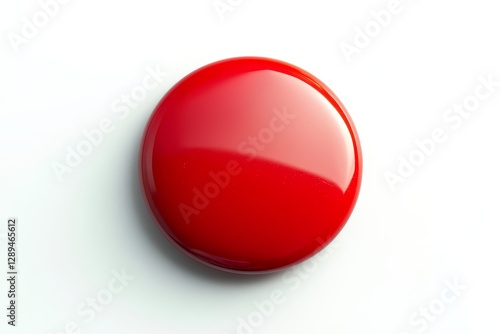 Bright Red Circular Button on White Background - A vivid red button with a glossy finish resting on a clean white surface, perfect for design and illustrative purposes Free Download Bright Red Circular Button on White Background - A vivid red button with a glossy finish resting on a clean white surface, perfect for design and illustrative purposes - GFXLoad