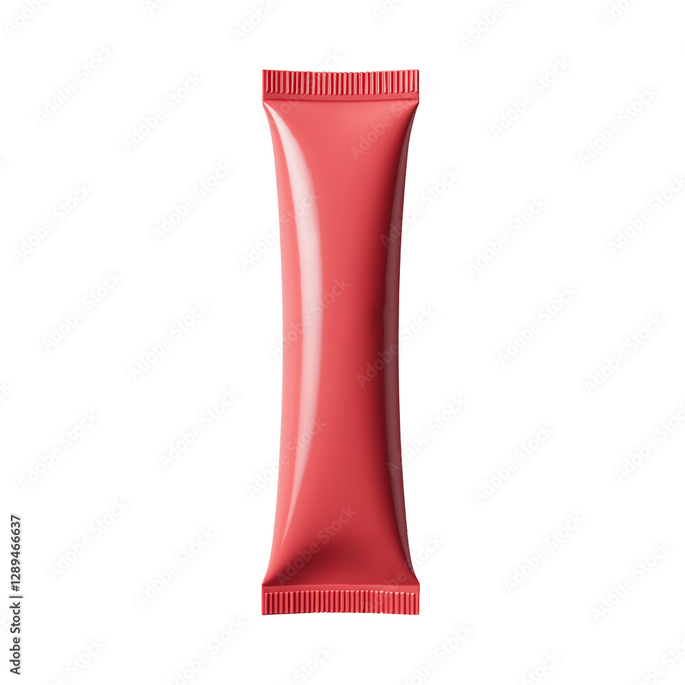 Red plastic tube for packaging, featuring a glossy surface, elongated cylindrical shape, and smooth texture Red plastic tube for packaging, featuring a glossy surface, elongated cylindrical shape, and smooth texture