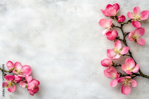 桜の花が咲く春の美しい光景と優雅な色彩のコントラスト