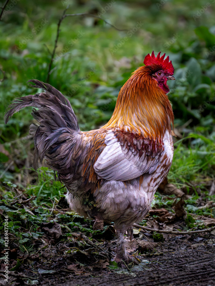 Fototapeta premium rooster in the farm