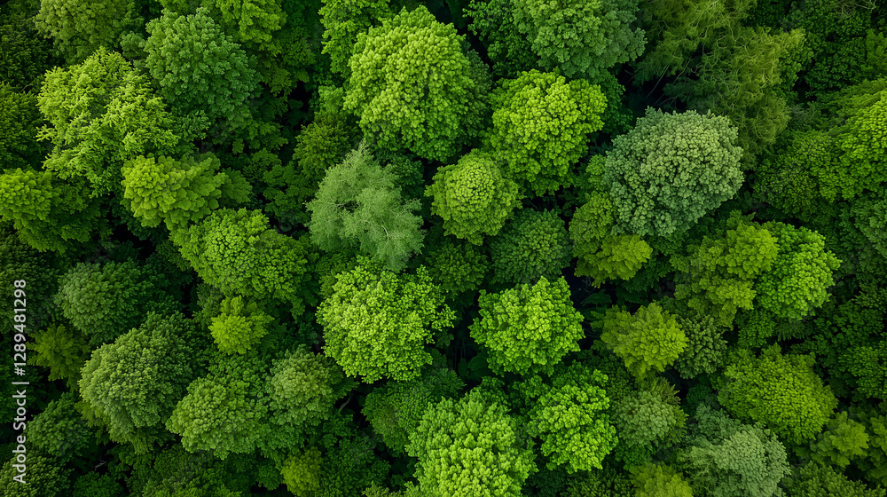 Aerial view of a lush green forest showcasing ecological importance Aerial view of a lush green forest showcasing ecological importance
