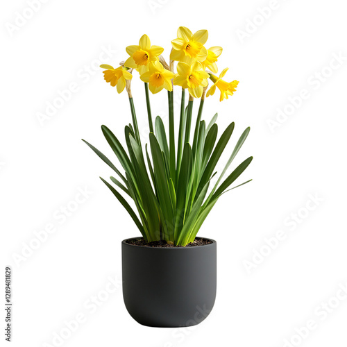 Wallpaper Mural A Vibrant Yellow Daffodil Plant in Full Bloom Isolated on Transparent Background Torontodigital.ca