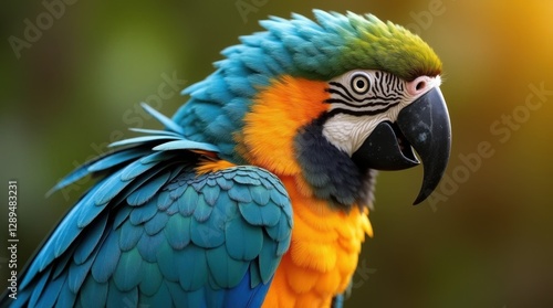 Wallpaper Mural Close-up of a Parrot's Colorful Plumage Torontodigital.ca