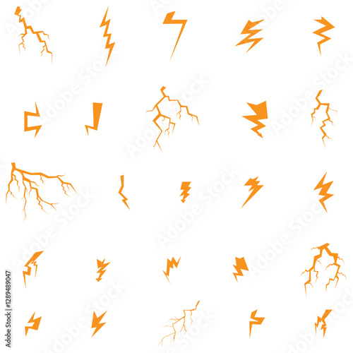 lightning bolt illustration thunder icon set flash icon lighting icon set