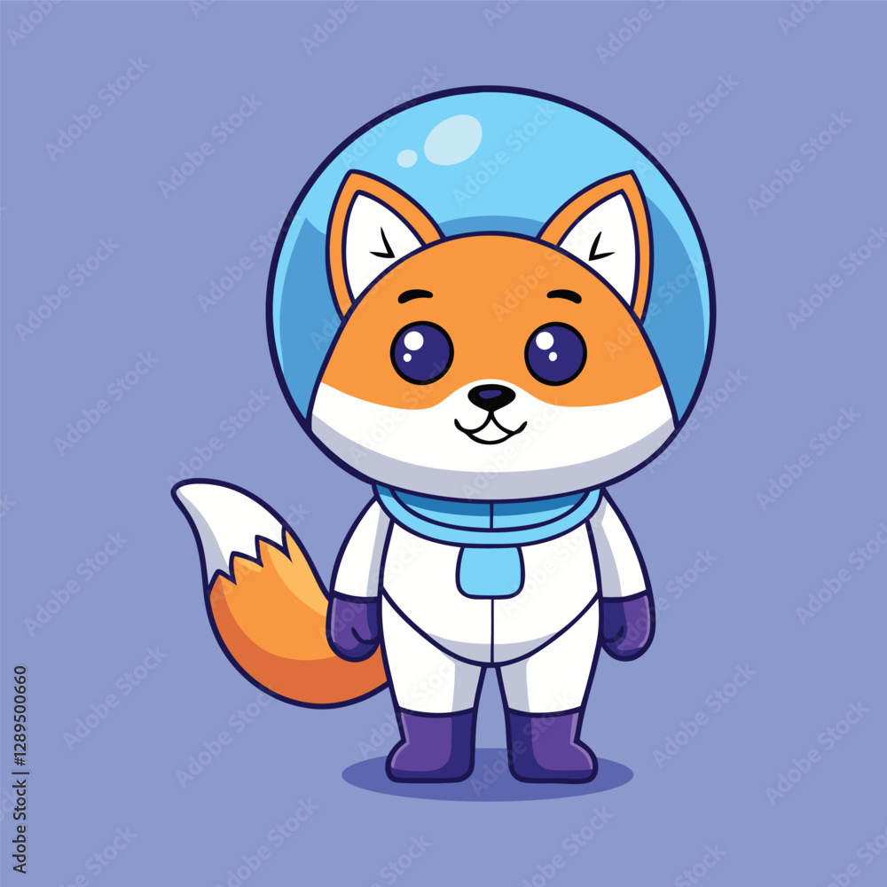 Cute Shiba Inu Dog Astronaut Sitting Cartoon Icon Cute Shiba Inu Dog Astronaut Sitting Cartoon Icon