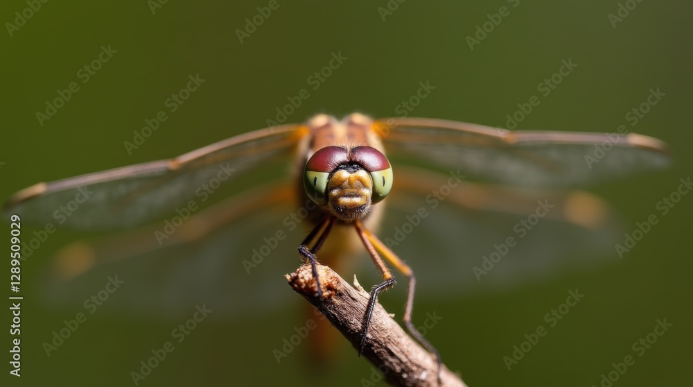 Dragonfly Macro Shot on Twig Dragonfly Macro Shot on Twig