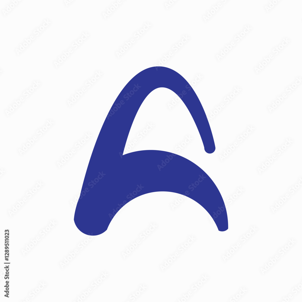 A letter logo with aesthetic style and character A letter logo with aesthetic style and character