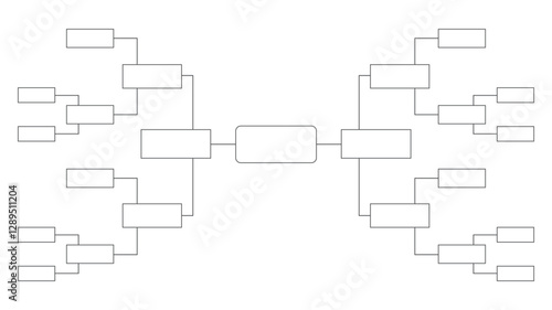 Sport tournament bracket template. Isolated on transparent background. Vector illustration. Competition schedule.