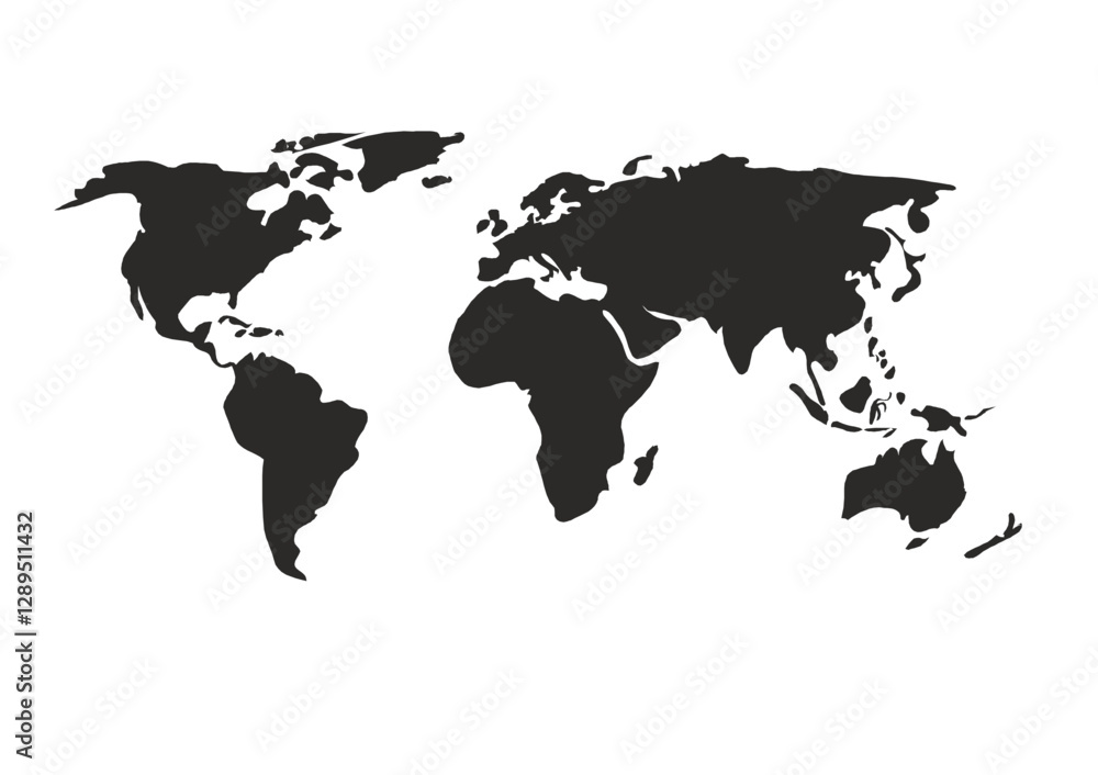 mapa, geografia, kontynenty