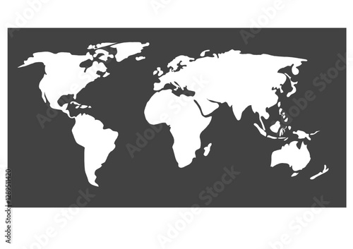 Obraz na płótnie mapa, geografia, kontynenty w salonie