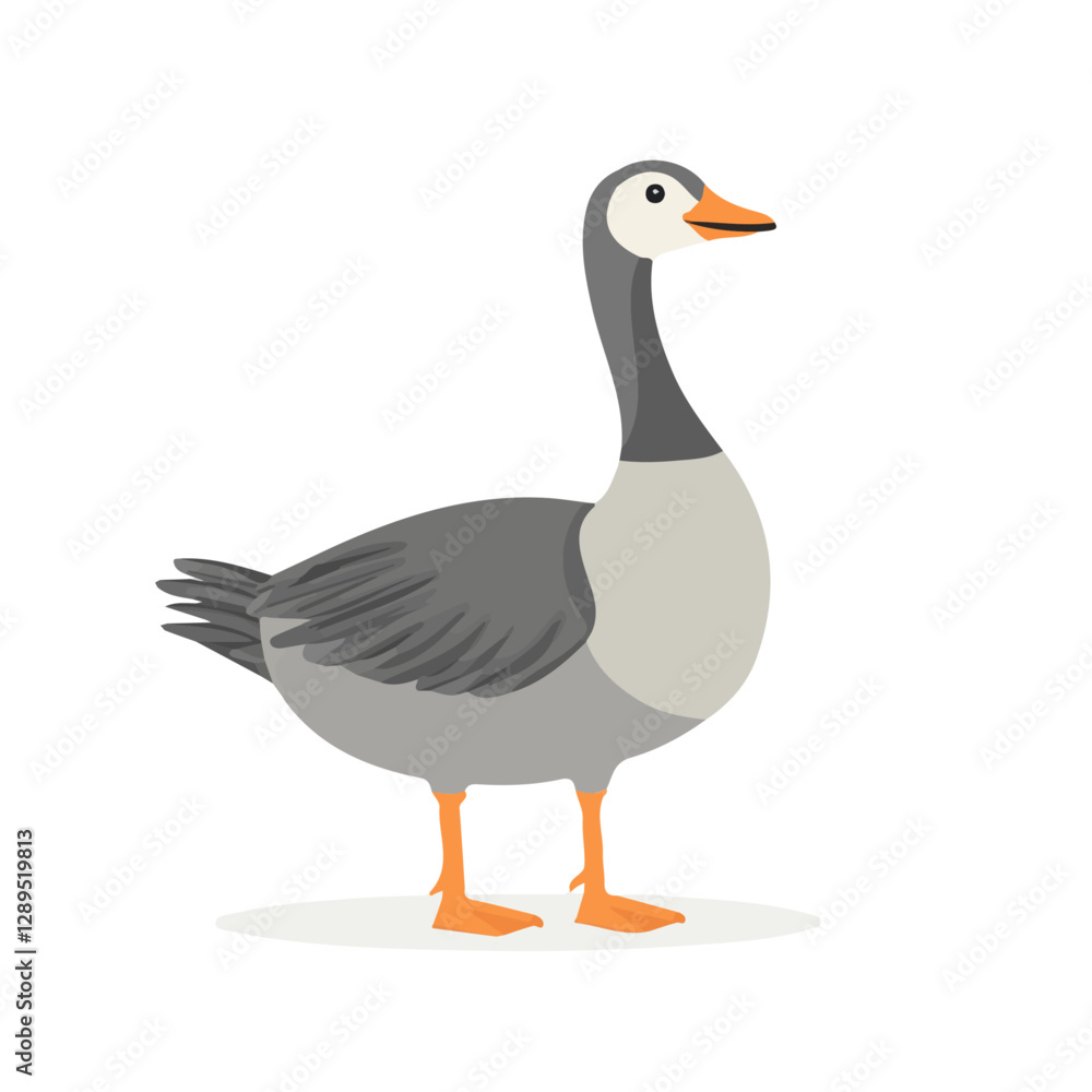 Minimalist flat illustration of Goose, featuring a clean design isolated on a white background.
Minimalist flat illustration of Goose, featuring a clean design isolated on a white background.