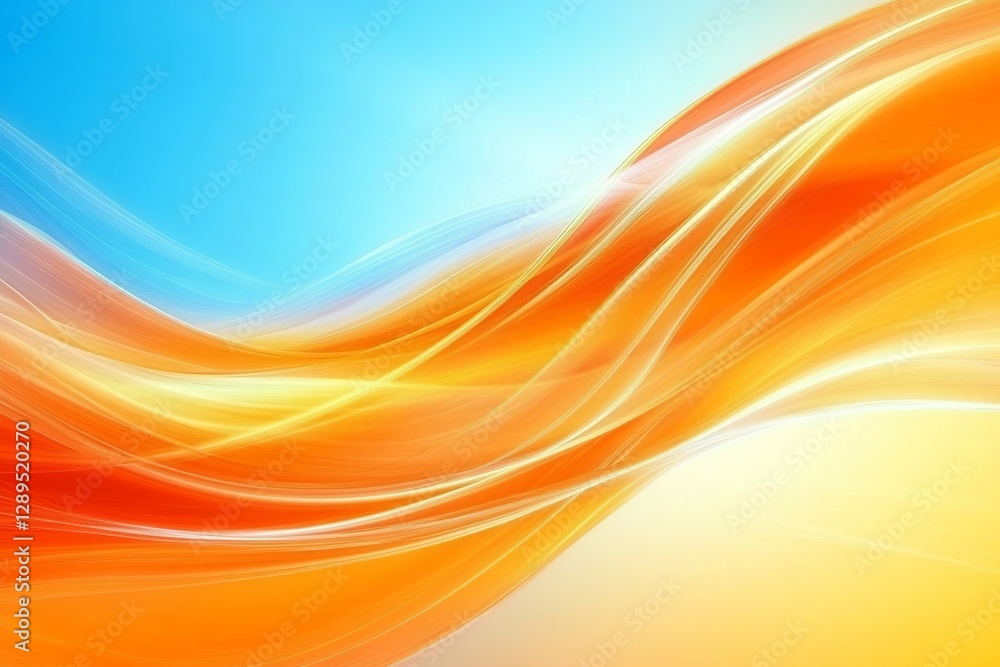 Abstract Orange and Blue Wave Background Design Digital Art Smooth Flowing Lines Elegant Modern Style Graphic Resource Vibrant Summer Theme Abstract Orange and Blue Wave Background Design Digital Art Smooth Flowing Lines Elegant Modern Style Graphic Resource Vibrant Summer Theme