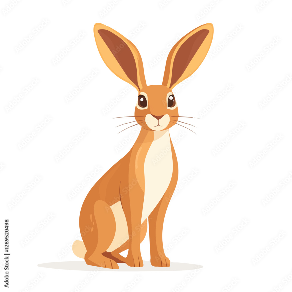 Minimalist flat illustration of Hare, featuring a clean design isolated on a white background.
Minimalist flat illustration of Hare, featuring a clean design isolated on a white background.