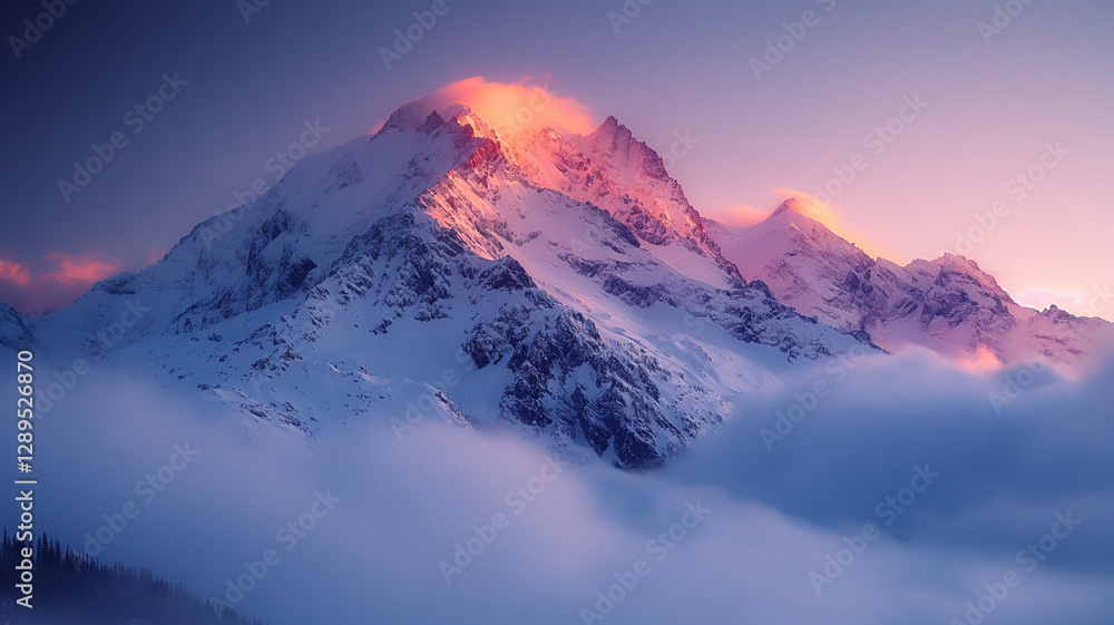 Obraz premium sunset over the mountains