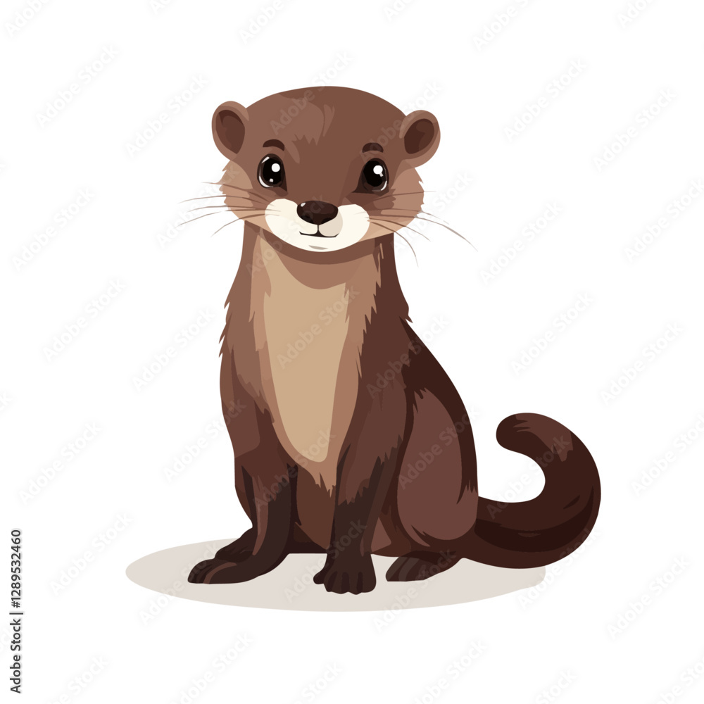 Minimalist flat illustration of Mink, featuring a clean design isolated on a white background.
Minimalist flat illustration of Mink, featuring a clean design isolated on a white background.