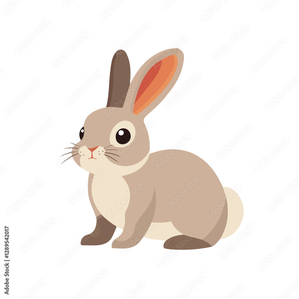 Minimalist flat illustration of Rabbit, featuring a clean design isolated on a white background.
Minimalist flat illustration of Rabbit, featuring a clean design isolated on a white background.