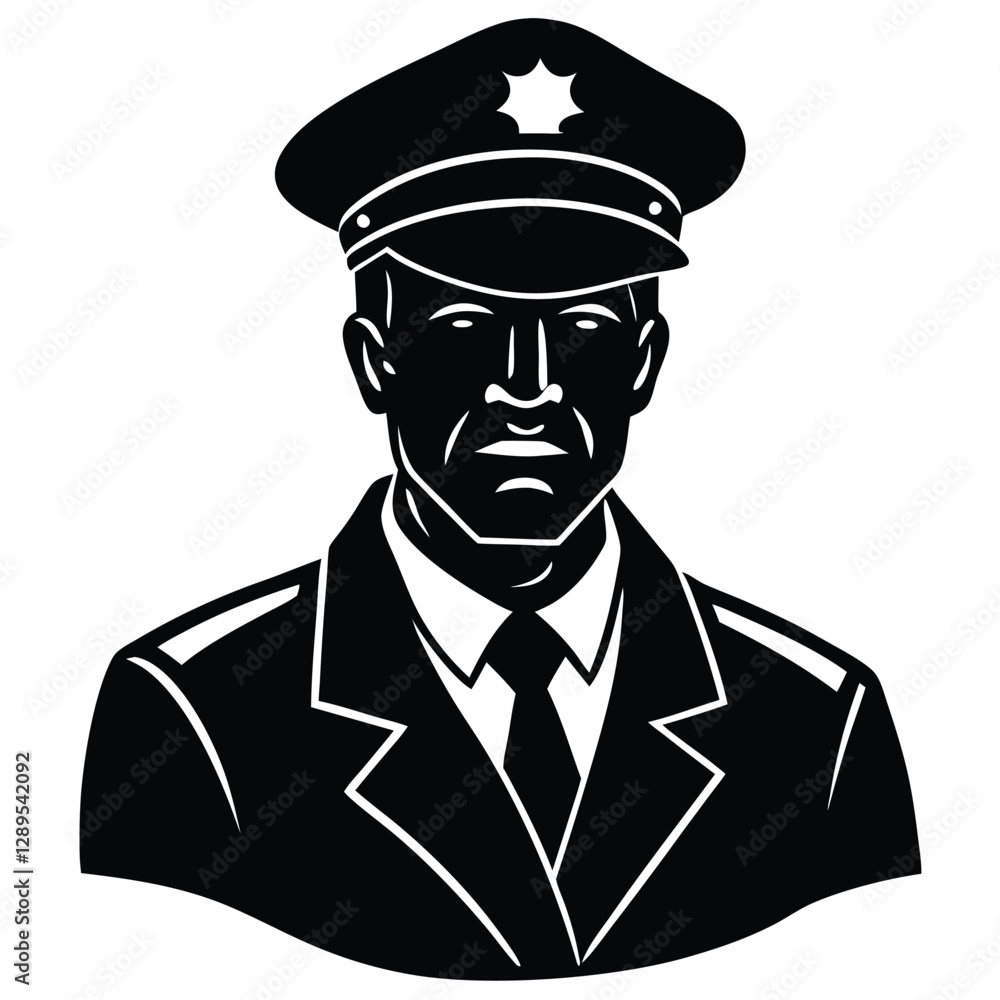 military officer, handlebar mustache, peaked cap with crescent moon emblem, stern expression, uniform with epaulettes, high contrast, vintage style, black and white illustration, portrait, military officer, handlebar mustache, peaked cap with crescent moon emblem, stern expression, uniform with epaulettes, high contrast, vintage style, black and white illustration, portrait,