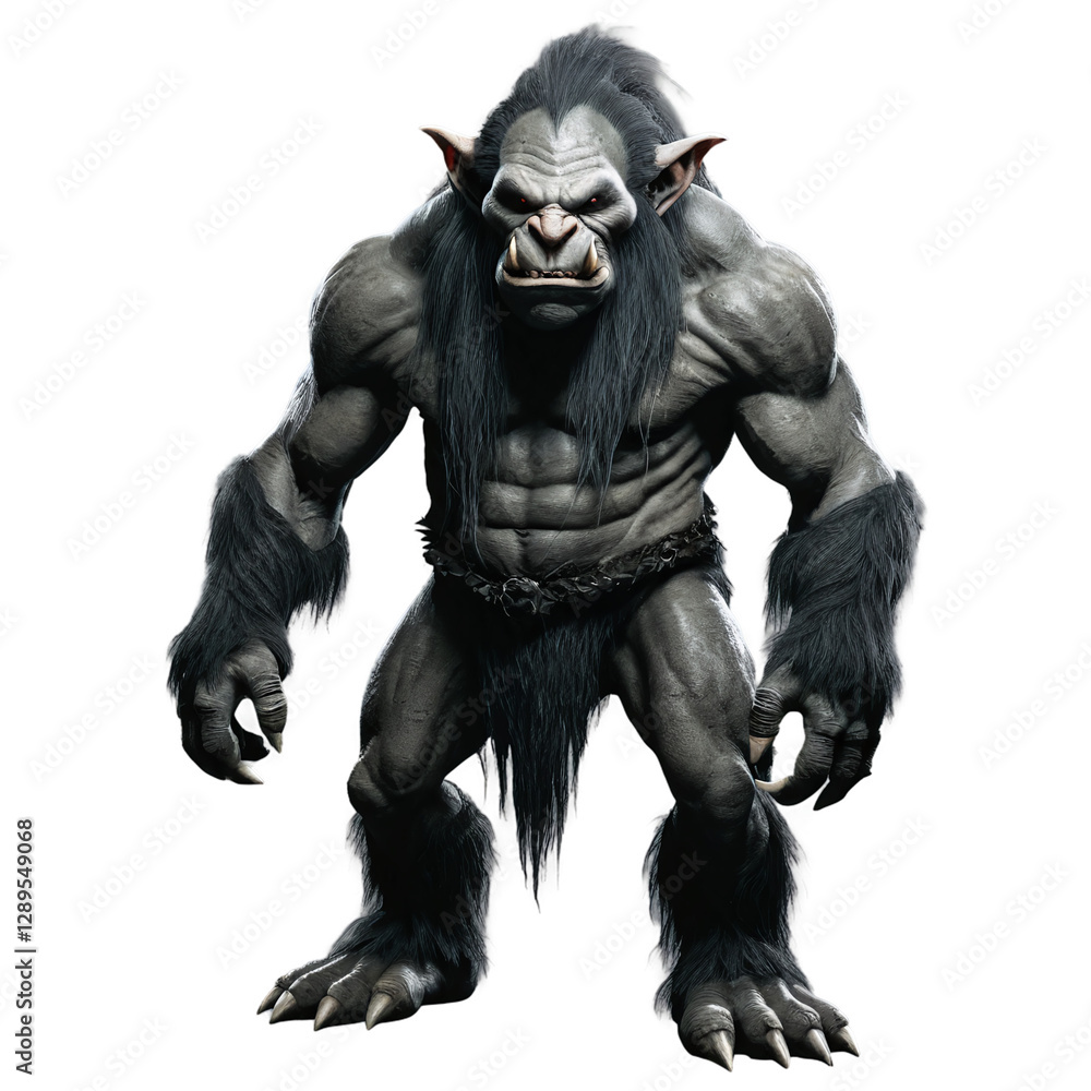 dark fantasy troll goblin isolated on transparent background dark fantasy troll goblin isolated on transparent background