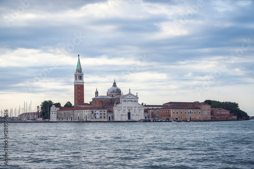 View of the Grand Channel and The Abbey San Giorgio Maggiore in Venice