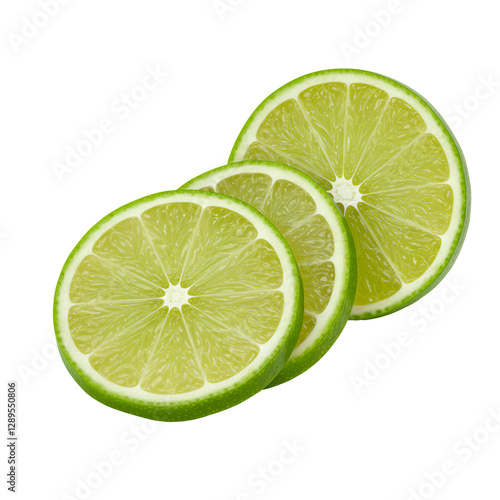 Fresh lime slice PNG top view, vibrant green citrus fruit with juicy pulp, perfect for tropical drinks, summer cocktails, and organic food designs