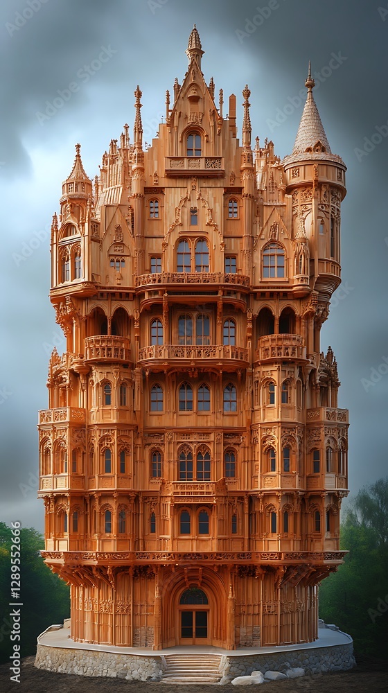 Fototapeta premium Traditional wooden temple with stunning architecture high resolution hd photo