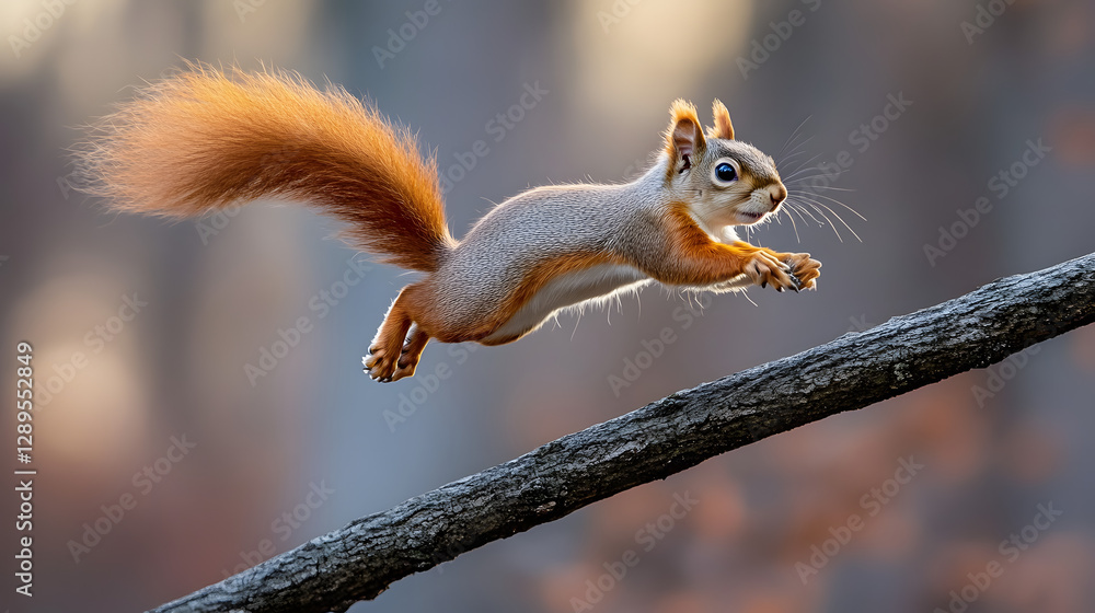 Obraz premium squirrel on a tree