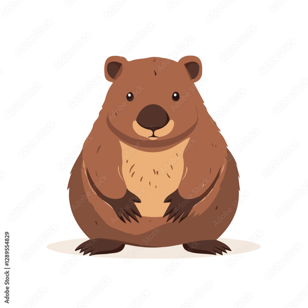 Minimalist flat illustration of Wombat, featuring a clean design isolated on a white background.
Minimalist flat illustration of Wombat, featuring a clean design isolated on a white background.