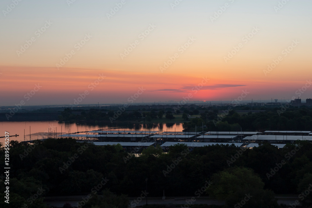 Beautiful view of Grapevine Lake in dawn. Texas, USA Beautiful view of Grapevine Lake in dawn. Texas, USA
