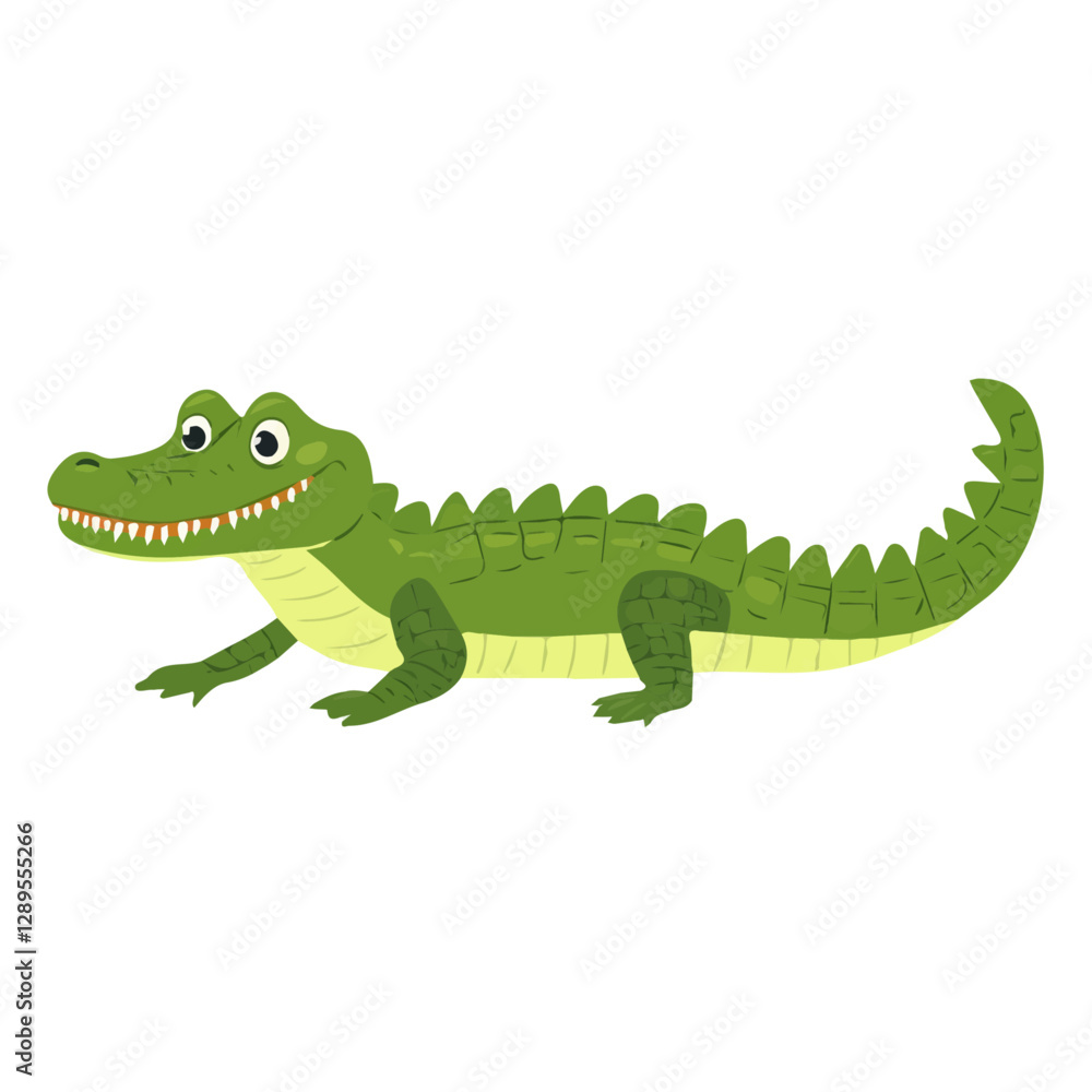 Minimalist flat illustration of Alligator, featuring a clean design isolated on a white background.
Minimalist flat illustration of Alligator, featuring a clean design isolated on a white background.