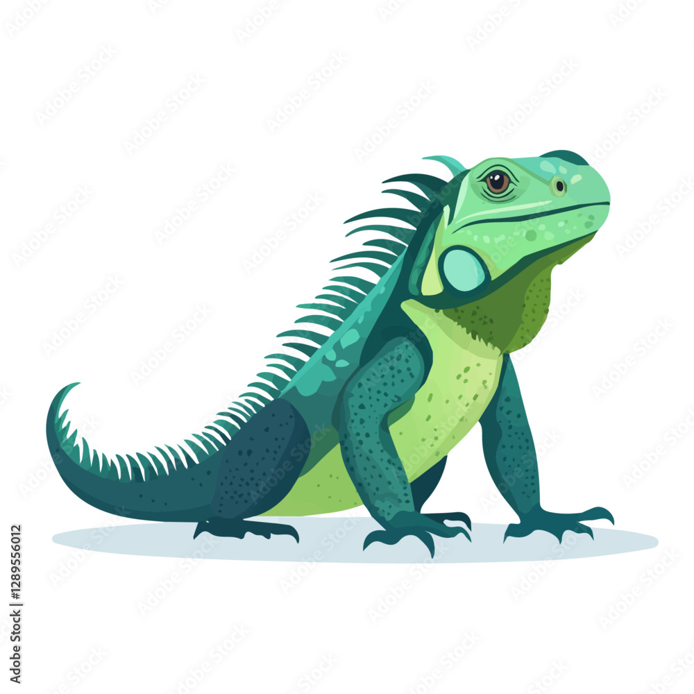 Minimalist flat illustration of Iguana, featuring a clean design isolated on a white background.
Minimalist flat illustration of Iguana, featuring a clean design isolated on a white background.