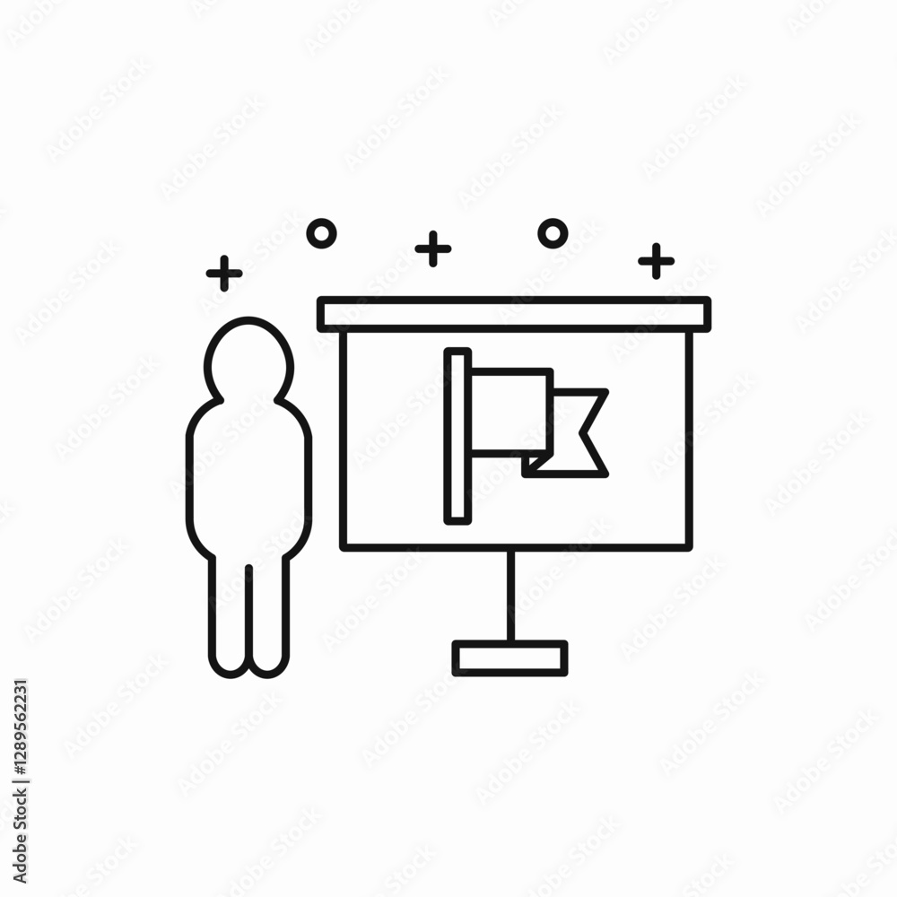 Fototapeta premium Business presentation icon vector sign