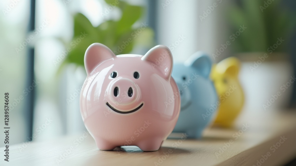 Three Piggy Banks in a Row Three Piggy Banks in a Row