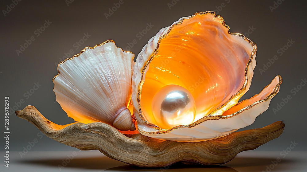 Glowing Seashell Sculpture Glowing Seashell Sculpture