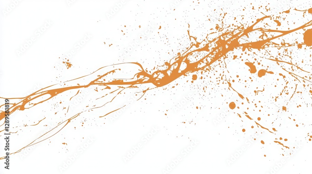 Naklejka premium Dynamic Orange Splatter Art for Creative Projects