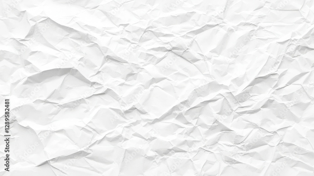 Naklejka premium Crumpled White Paper Texture Background