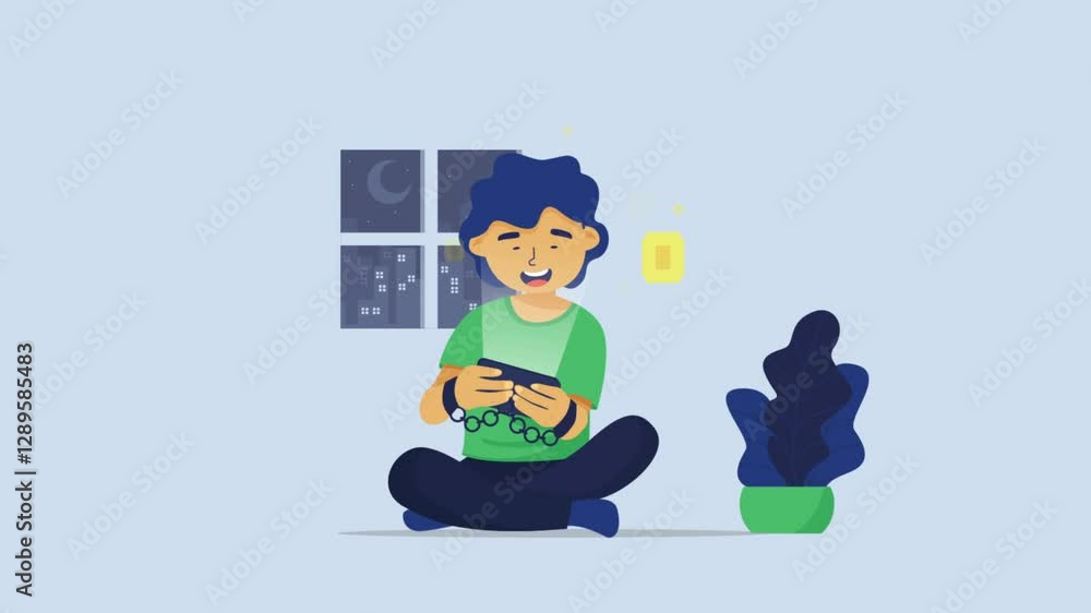 Child addicted to social media Child addicted to social media
