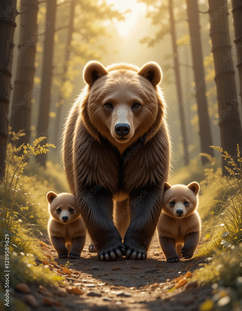 Fototapeta premium Majestic Giants: The Power and Grace of Bears