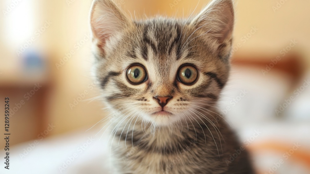 Adorable Kitten with Striking Green Eyes Adorable Kitten with Striking Green Eyes