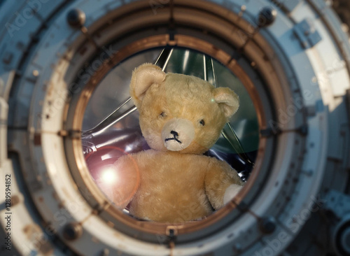 teddy bear astronaut porthole
