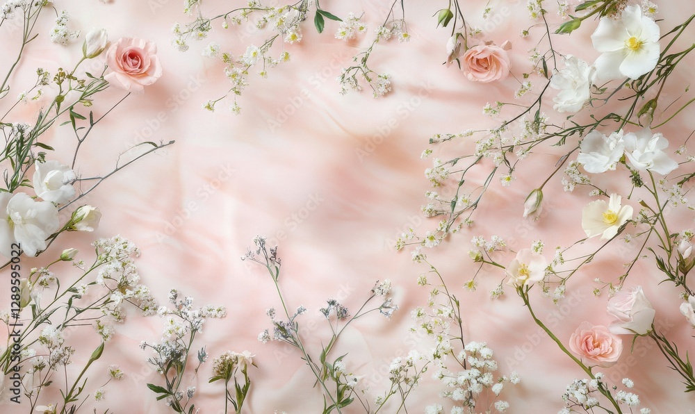 A soft pastel pink background with delicate floral accents, symbolizing femininity, beauty, and grace. A soft pastel pink background with delicate floral accents, symbolizing femininity, beauty, and grace.