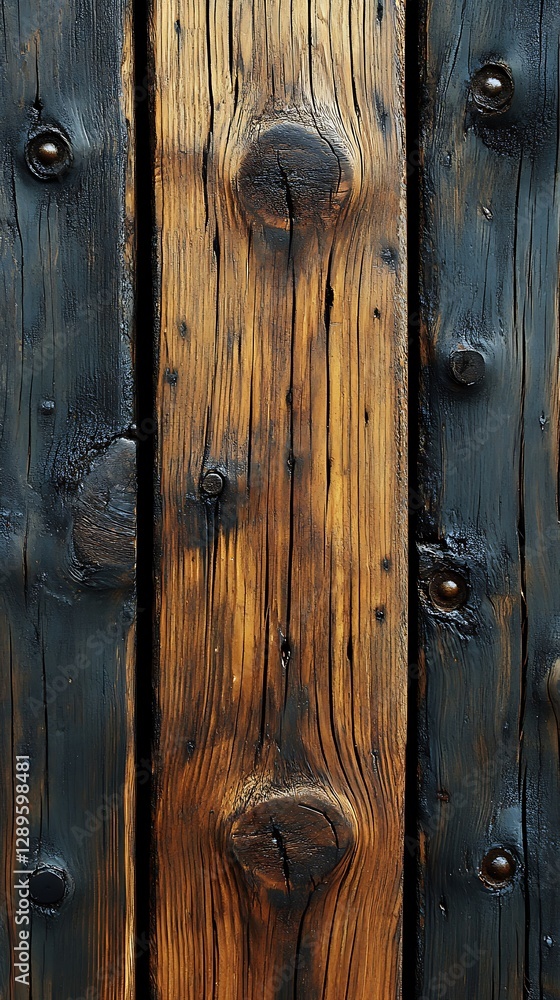 Fototapeta premium Traditional wood planks with antique finish high resolution picture